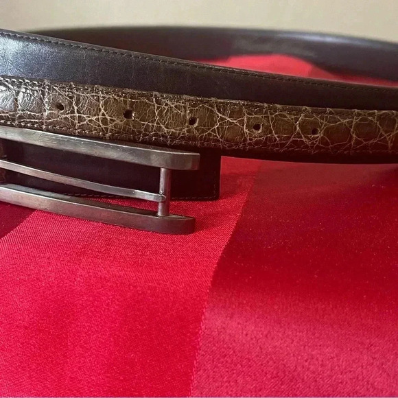 Jeweler Matthew Feldman Timeless Vintage Thin Leather Designer Belt Buckle Art - Picture 7 of 15